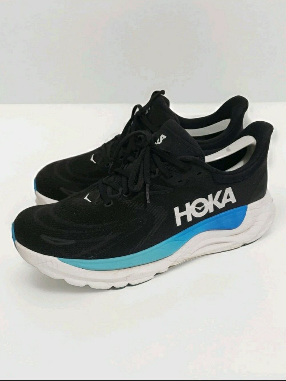 HOKA One One Arahi 6 Wide Running Shoes Mens 11.5 Black Blue 1168710 Stability.